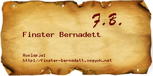 Finster Bernadett névjegykártya
