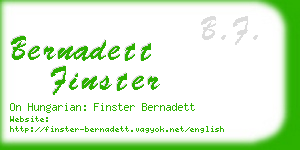 bernadett finster business card